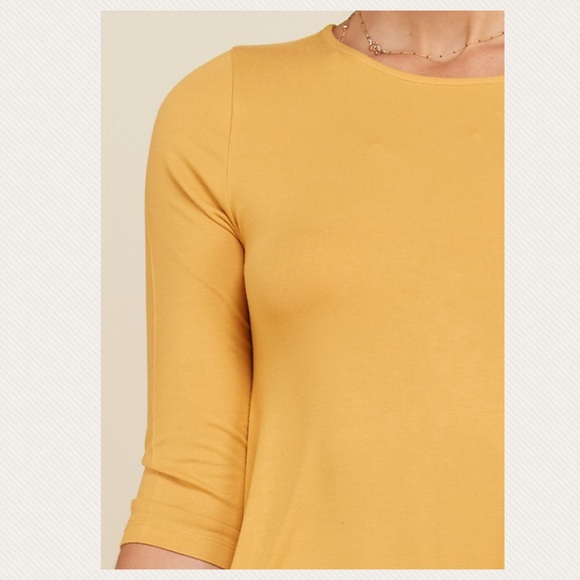 🎉HP🎈S-XL, 3XL Ruffle hem dress mustard yellow - Picture 4 of 6